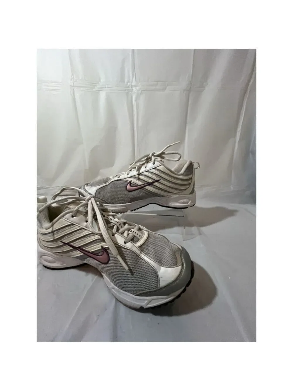 Nike Women Shoe Air Impel II Size 8.5 White Silver Walking Sneaker nike 312932-0